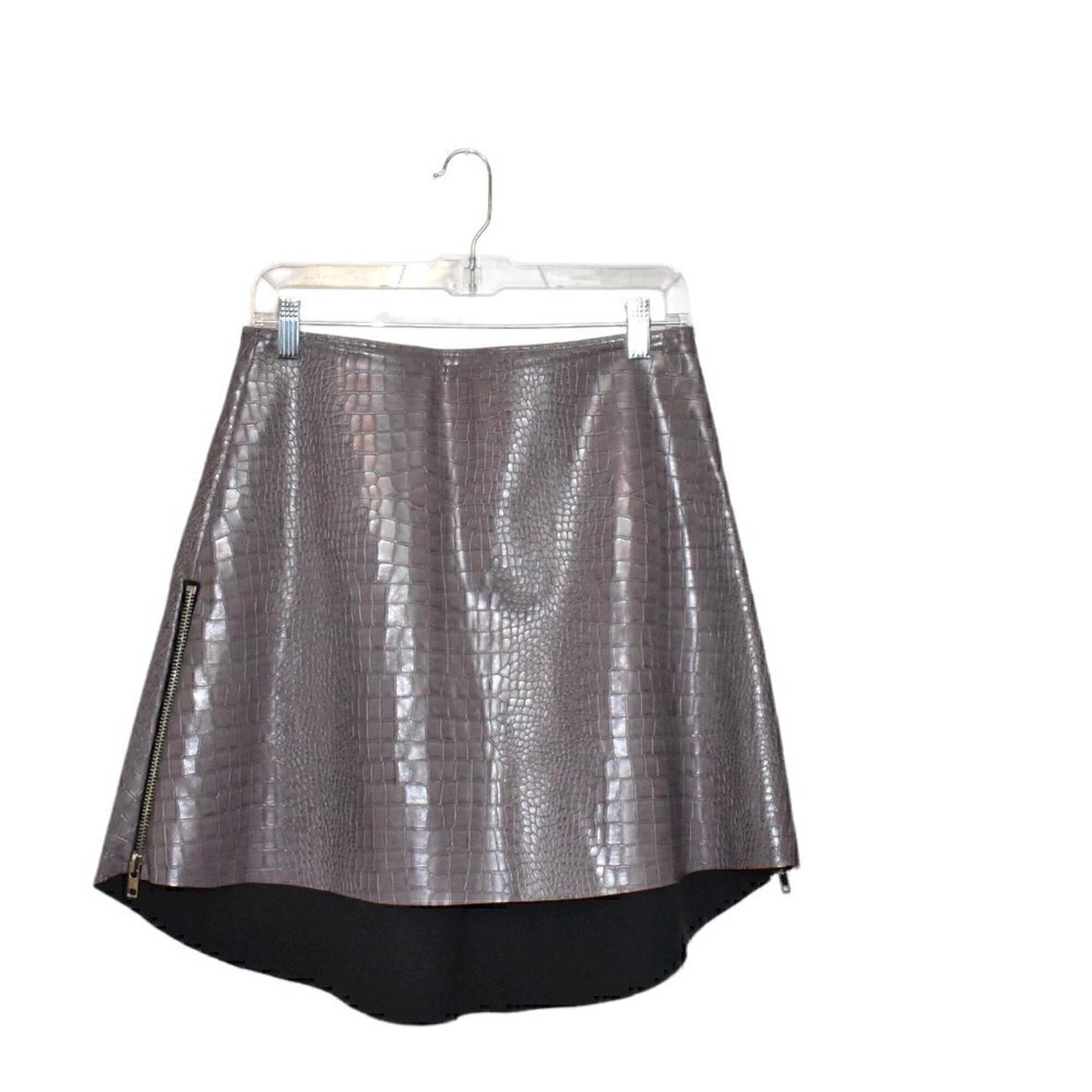 Six Crisp Days Croc Skin High Low Skirt Size M